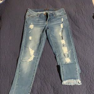 Dear John light wash distressed skinny jeans